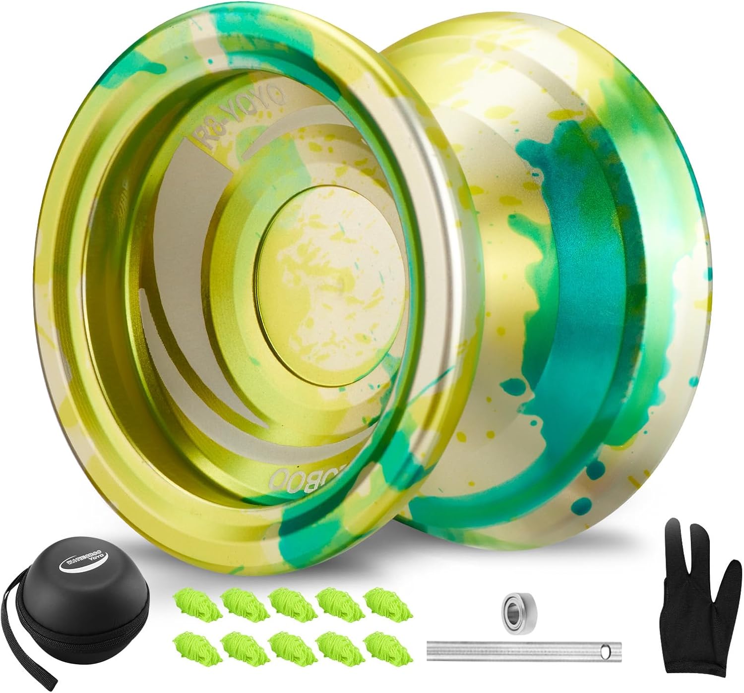 WATIEOBOO R8 Responsive Yoyo Professional, Yoyo de metal para niños y adultos principiantes, rodamiento Yoyo de repuesto que no responde para