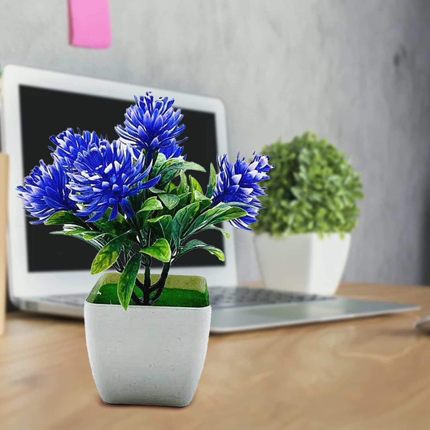 Decoración para plantas falsas, maceta, 1 juego de flores artificiales en maceta realista para bodas y recepción, plástico, diseño de bonsái para el