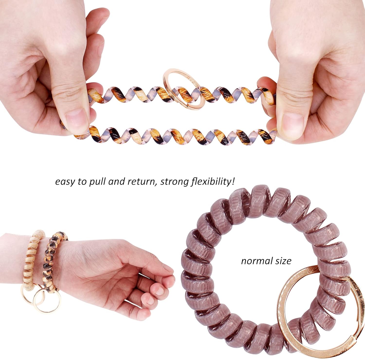 BIHRTC Llavero de pulsera estirable