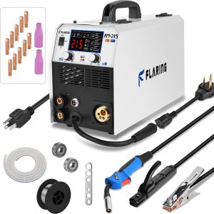 FLARING Soldador MIG, pantalla digital LED de 215 amperios, sinérgica MIG 120 V240 V Voltaje dual, 6 en 1 Gas MIGflujo sin gas núcleo MIGStickLift FLARING Soldador MIG, pantalla digital LED de 215 amperios, sinérgica MIG 120 V240 V Voltaje dual, 6 en 1 Gas MIGflujo sin gas núcleo MIGStickLift