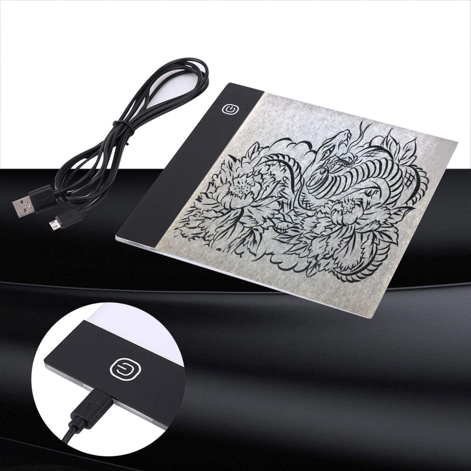 Caja de luz LED de trazo-LED Rastreo Caja de luz Tablero A5 Cuadro de Copia de Dibujo Art+Cable USB
