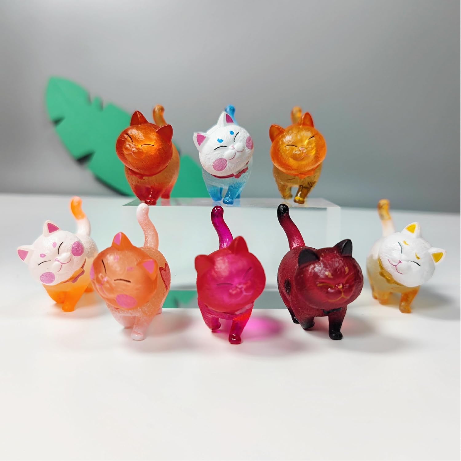 Paquete de 9 imanes 3D de gatos lindos para refrigerador, oficina, nevera, decoración del hogar para cocina, casa, pizarra blanca, notas, calendario