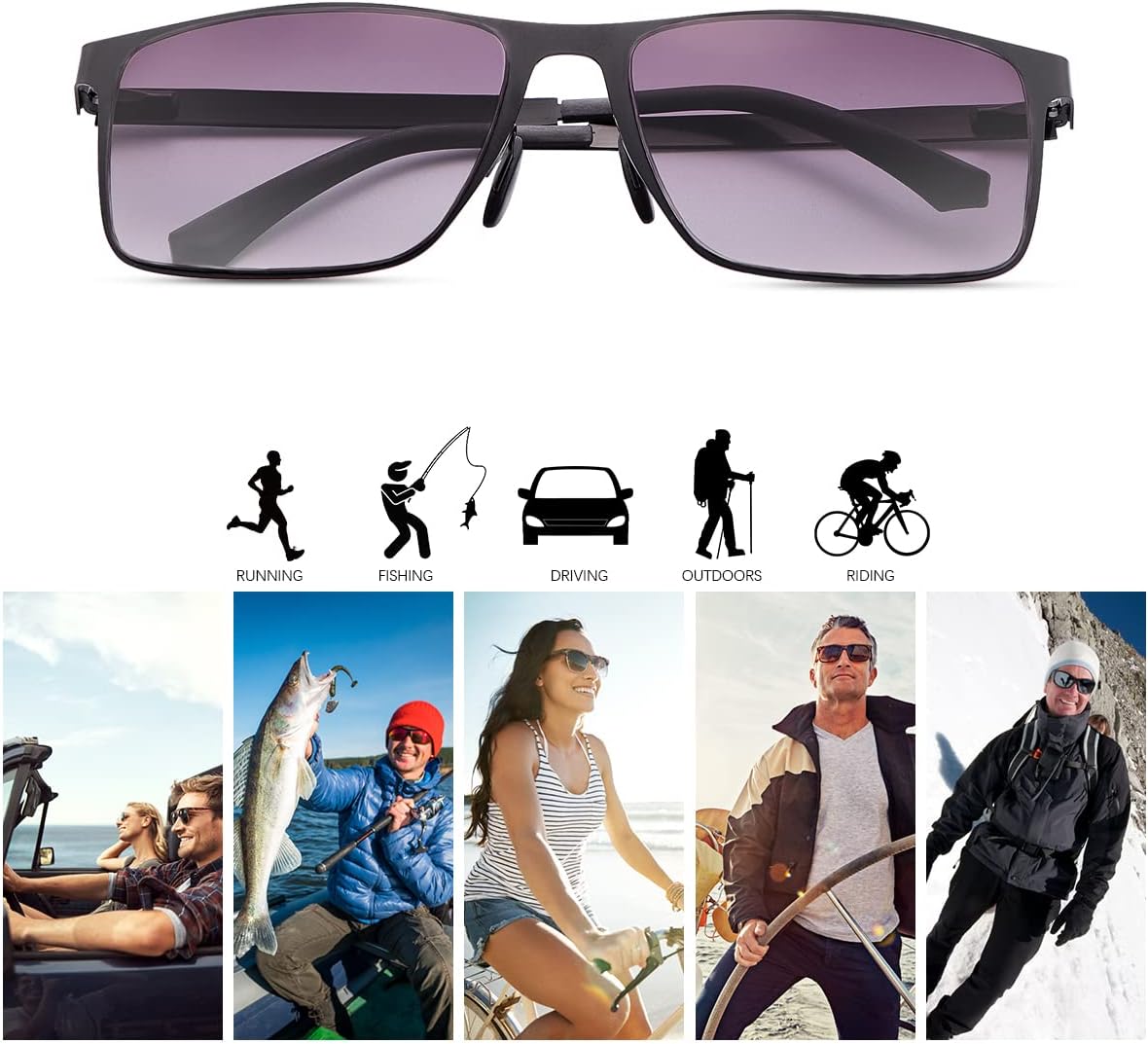 YIMI Lentes de lectura de lente completa para hombres y mujeres, bisagras de resorte, protección UV400, lectores solares, computadora anti luz azul