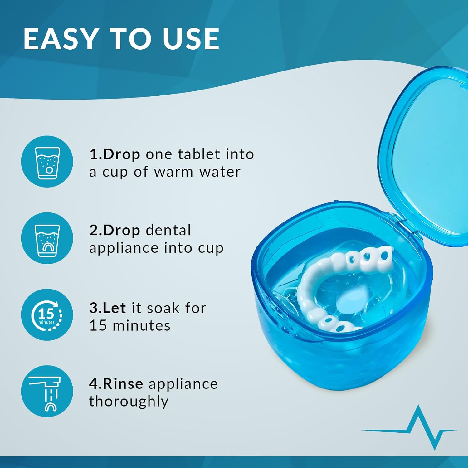 Tabletas limpiadoras de retenedores para limpieza Invisalign, tabletas de limpieza intensiva de dentaduras postizas que eliminan el olor y la placa