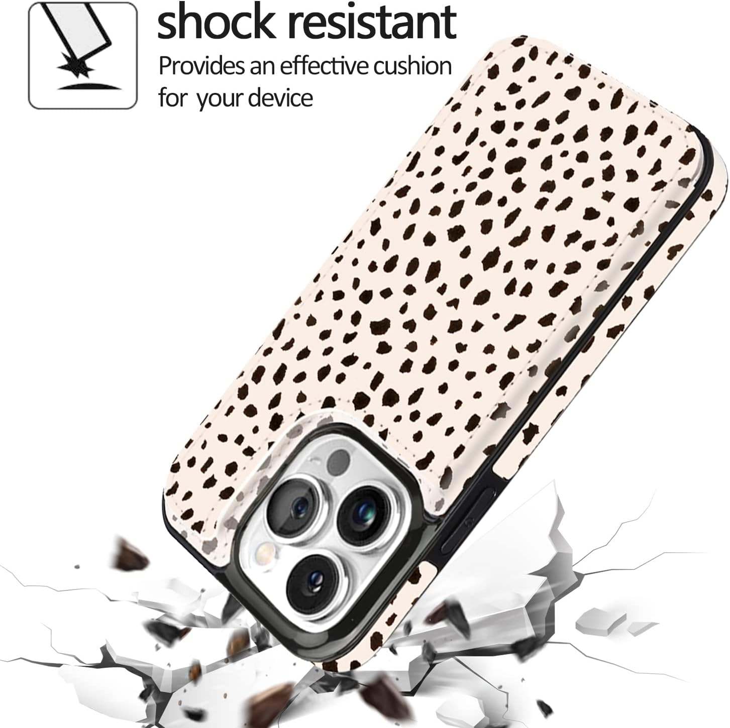 uCOLOR Funda tipo cartera compatible con iPhone 13 Pro con ranuras para tarjetero y ranuras para tarjetero, funda de piel con tapa de mármol, RFID