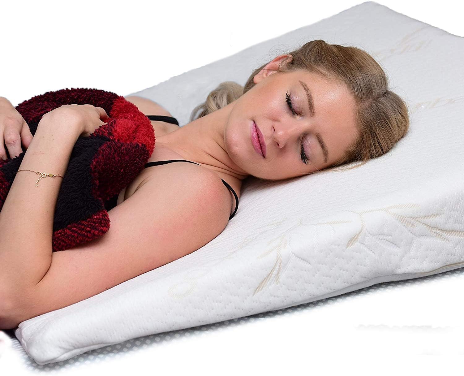 Cuña de cama para reflujo ácido  Espuma viscoelástica premium  Ayuda a aliviar la ERGE, problemas de circulación y respiración, dolor de espalda y