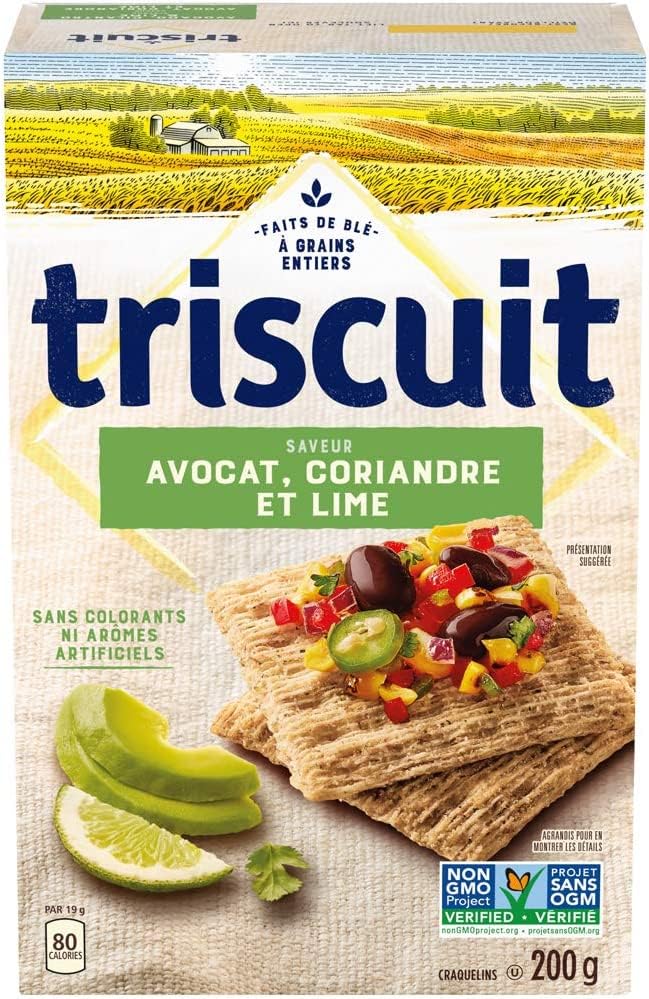 Triscuit Galletas de aguacate, cilantro y lima, 200 g7 oz (paquete de 2) enviadas desde Canadá