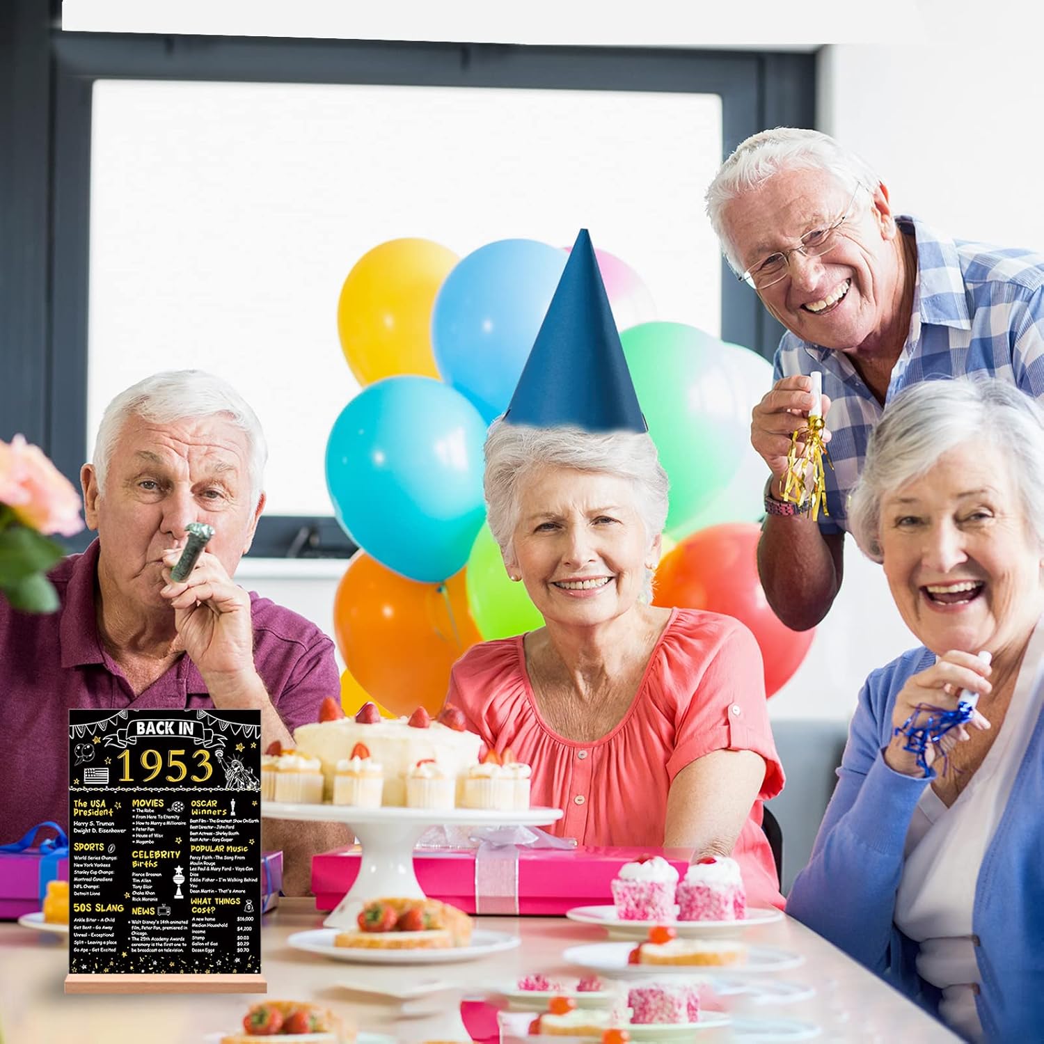 DARUNAXY Cartel acrílico con soporte para mujeres de 71 años, regalo de cumpleaños número 71 de 71 años, póster de acrílico con soporte para mujer,
