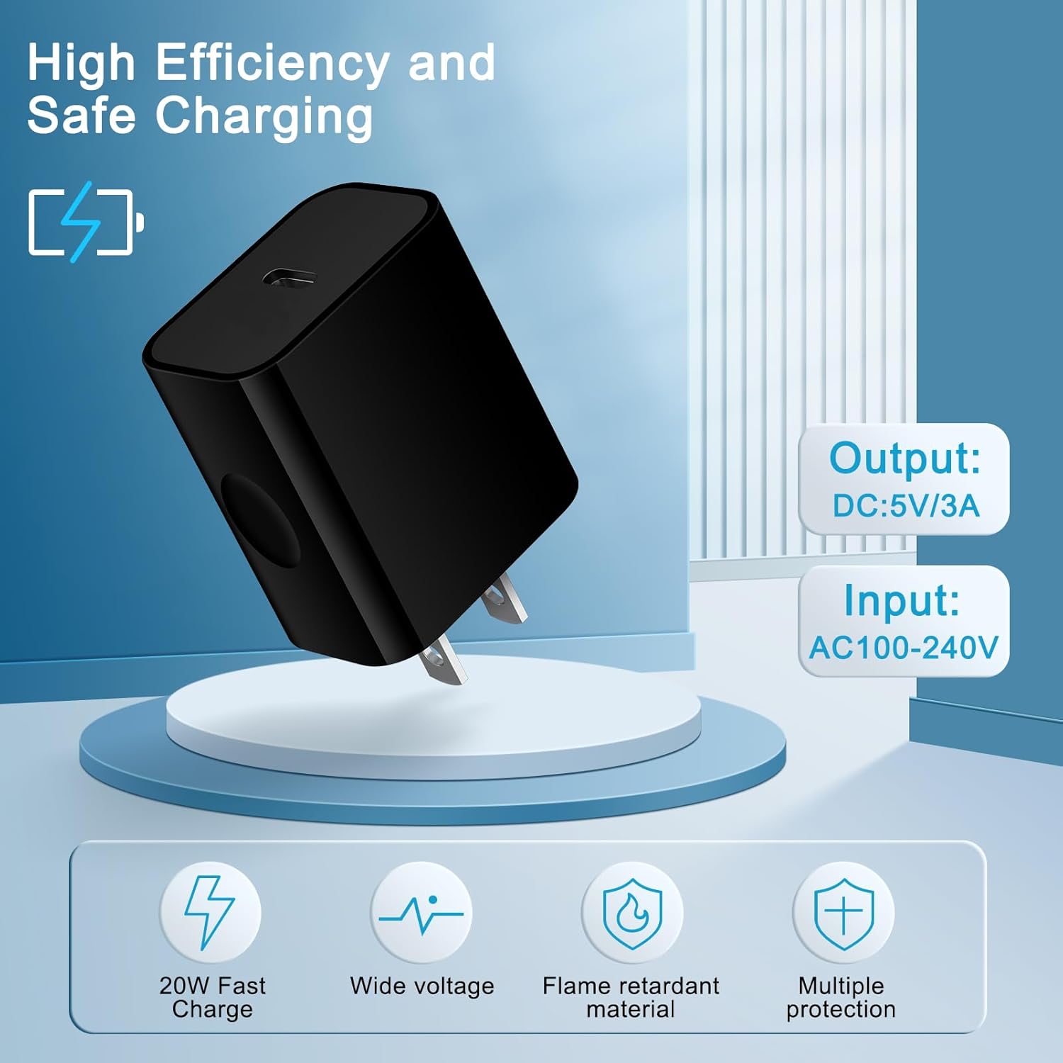 Cargador de teléfono Samsung de 20 W tipo C de carga rápida para Samsung Galaxy A54 5G, A14, S24, S23 Ultra, S22, S21 S20, paquete de 2 cargadores