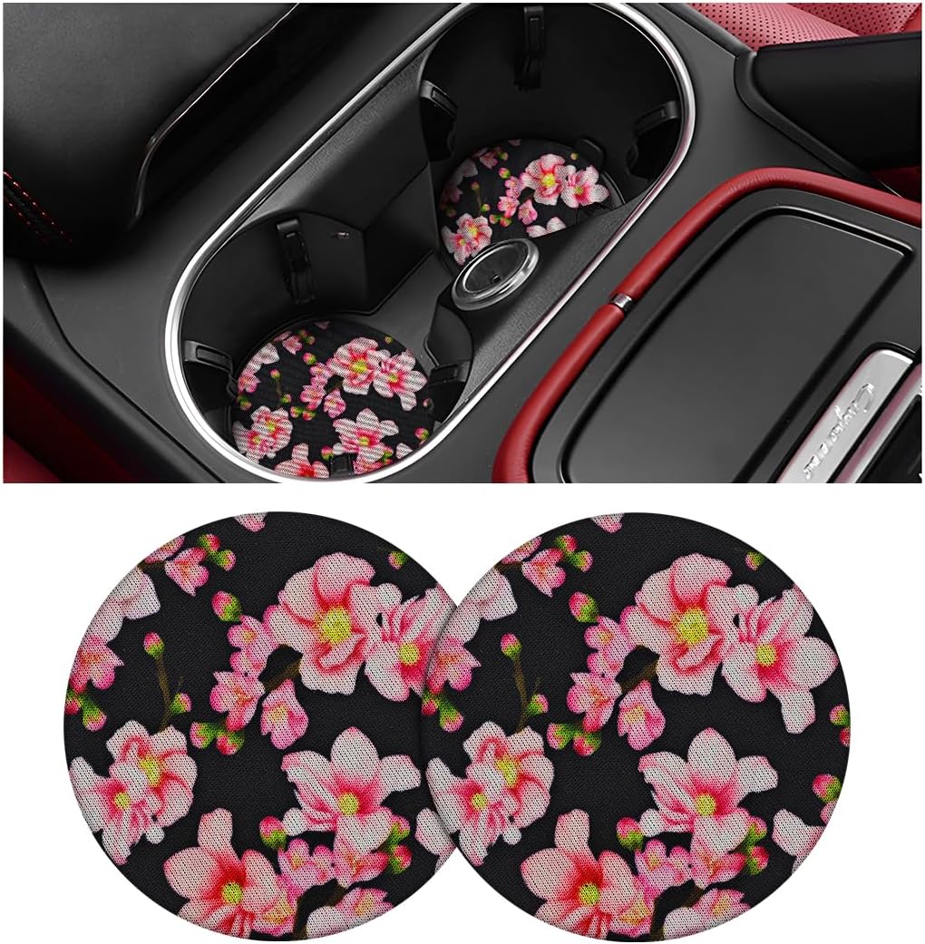 AUCELI Paquete de 2 posavasos para automóvil, portavasos universales para vehículos, 2.75 pulgadas, antideslizantes, a prueba de golpes, almohadilla