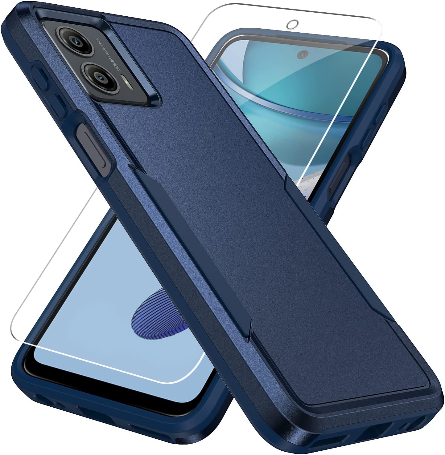 Funda para Moto G 5G 2023, Motorola G 5G 2023 con protector de pantalla prueba de caídas de grado militar, funda protectora resistente a prueba de