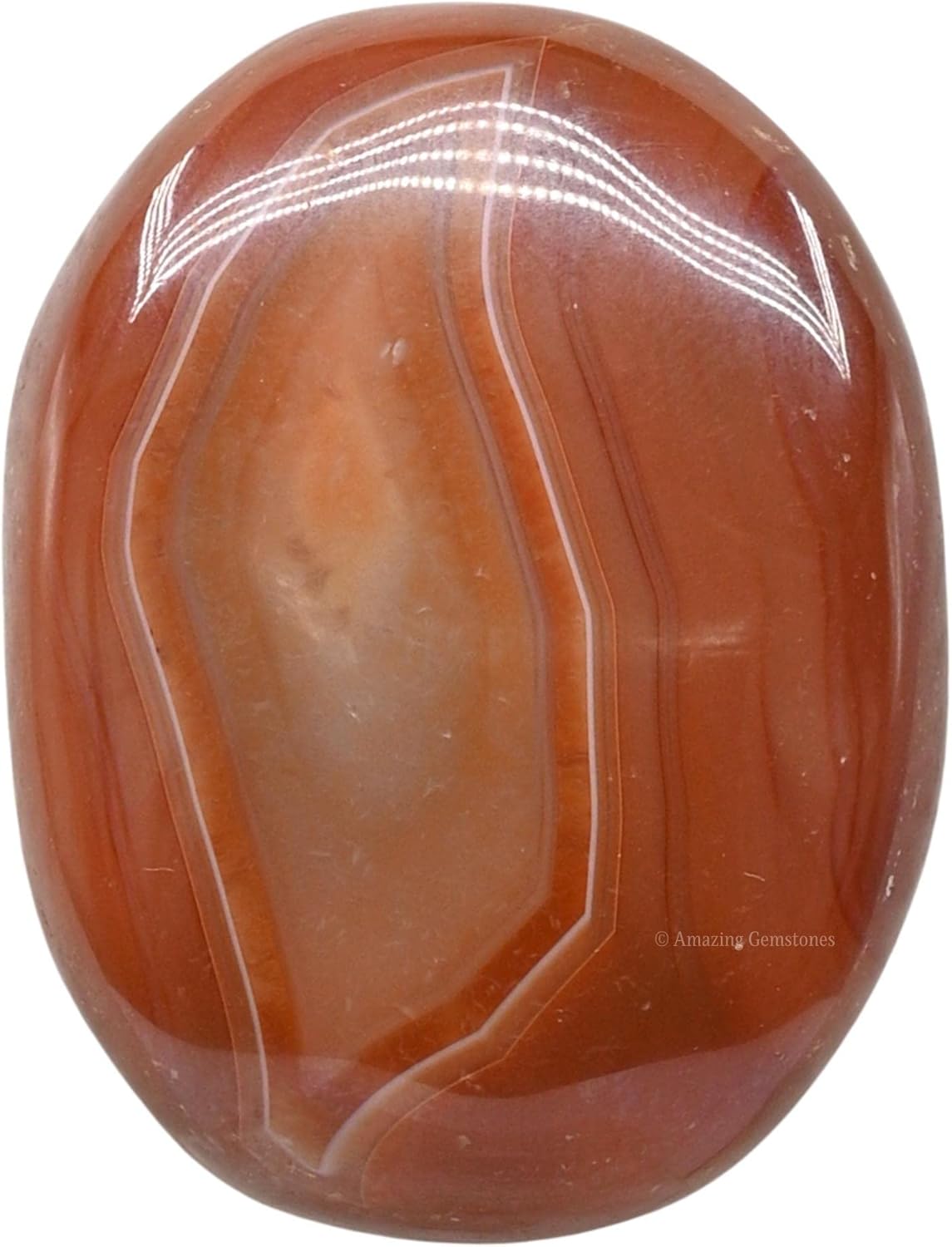 Amazing Gemstone Piedra de palma cornalina  Piedra de preocupación de masaje caliente para equilibrio natural de chakras del cuerpo, curación de