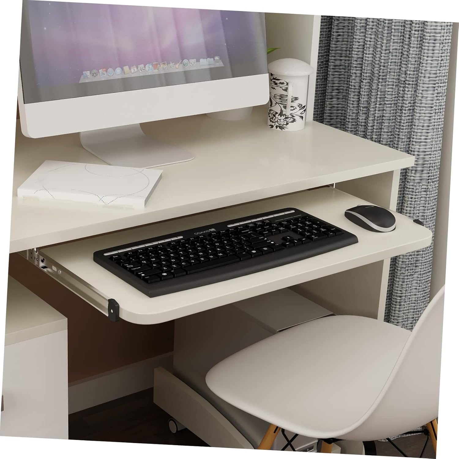 STOBOK 1 par de rieles de teclado con diapositivas para teclado, riel deslizante para teclado, hardware deslizante para teclado, riel deslizante,