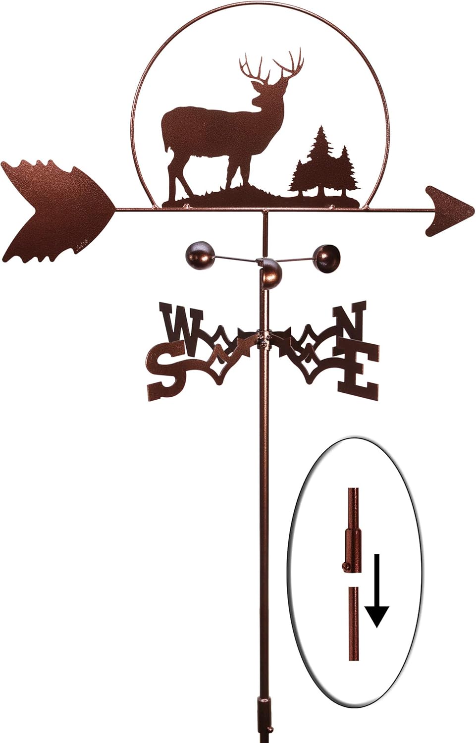 SWEN Products Deer Buck Wildlife Veleta (Estaca de jardín incluida)