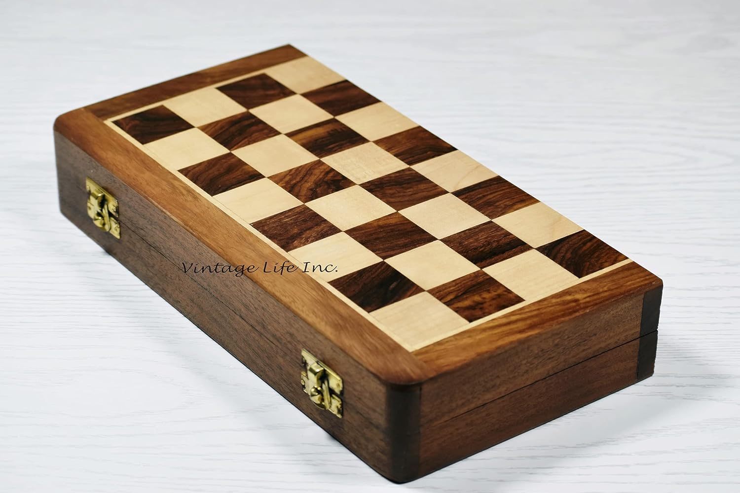 Juego de tablero de ajedrez magnético de madera para adultos y niños, juego de mesa, tamaño tablero de ajedrez plegable de 7 pulgadas, tablero