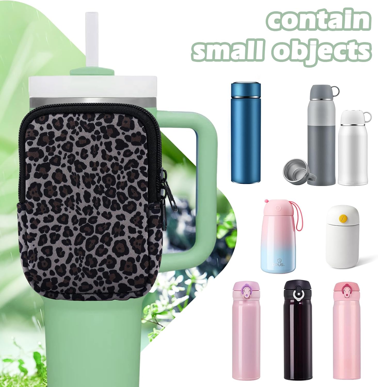 Bolsa para botella de agua para Stanley Gym Stanley Cup Accesorios para mujer Quencher Adventure 40oz IceFlow 20oz 30oz Bolsa para vasos con asa