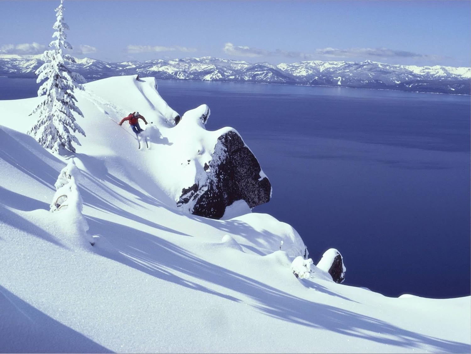 Lienzo decorativo para pared, diseño de lago Tahoe, California, Estados Unidos, decoración escénica, 32 x 24 pulgadas