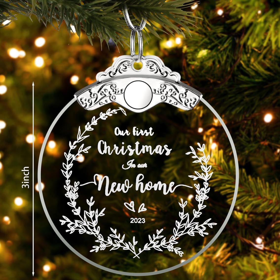 Adorno de Our First Home 2023  Adorno de Navidad para el primer hogar 2023, adorno para el nuevo hogar 2023, adorno para el nuevo hogar  Adorno de