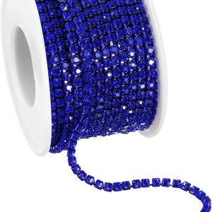 uxcell Cadena de diamantes de imitación de cristal de 10 yardas, 0.118 pulgadas (0.118 in) para coser y cerrar la cadena para manualidades, joyas, uxcell Cadena de diamantes de imitación de cristal de 10 yardas, 0.118 pulgadas (0.118 in) para coser y cerrar la cadena para manualidades, joyas,
