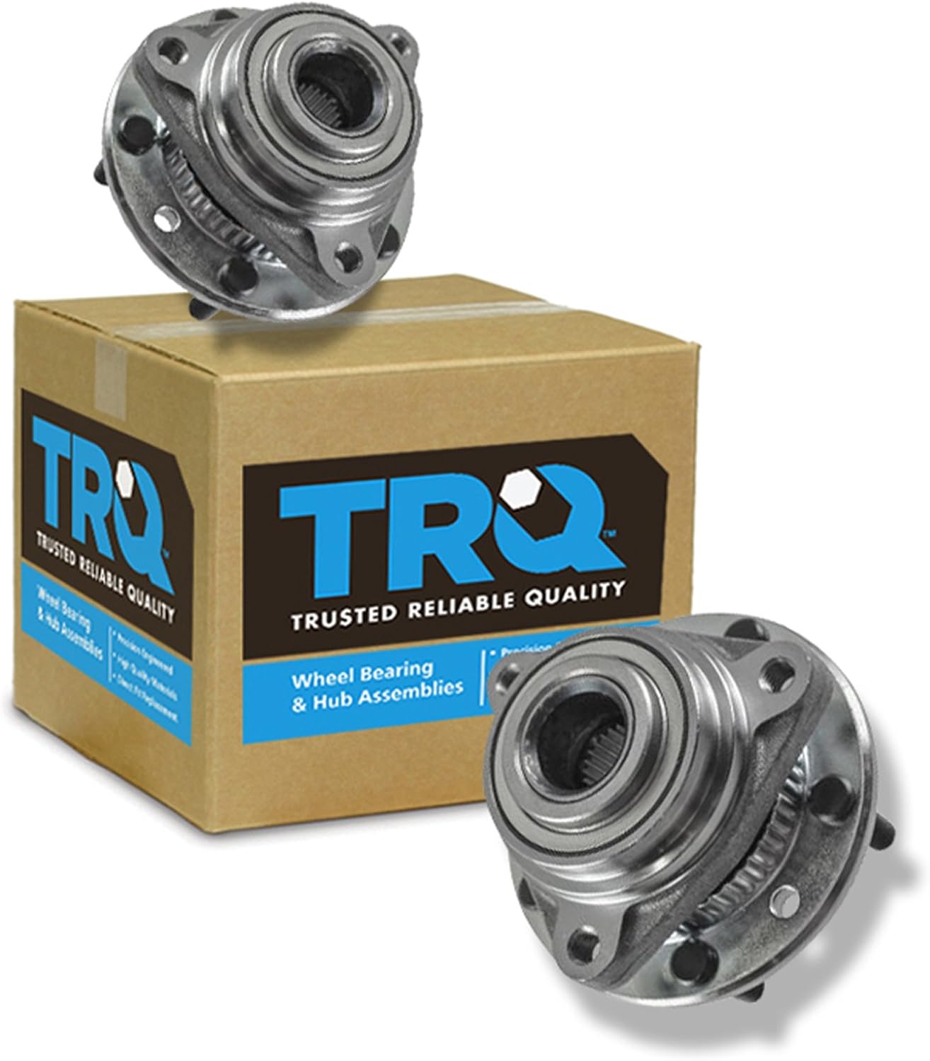 TRQ Juego de 2 bujes y rodamientos de rueda delantera para Chevy GMC Olds 4WD 4×4
