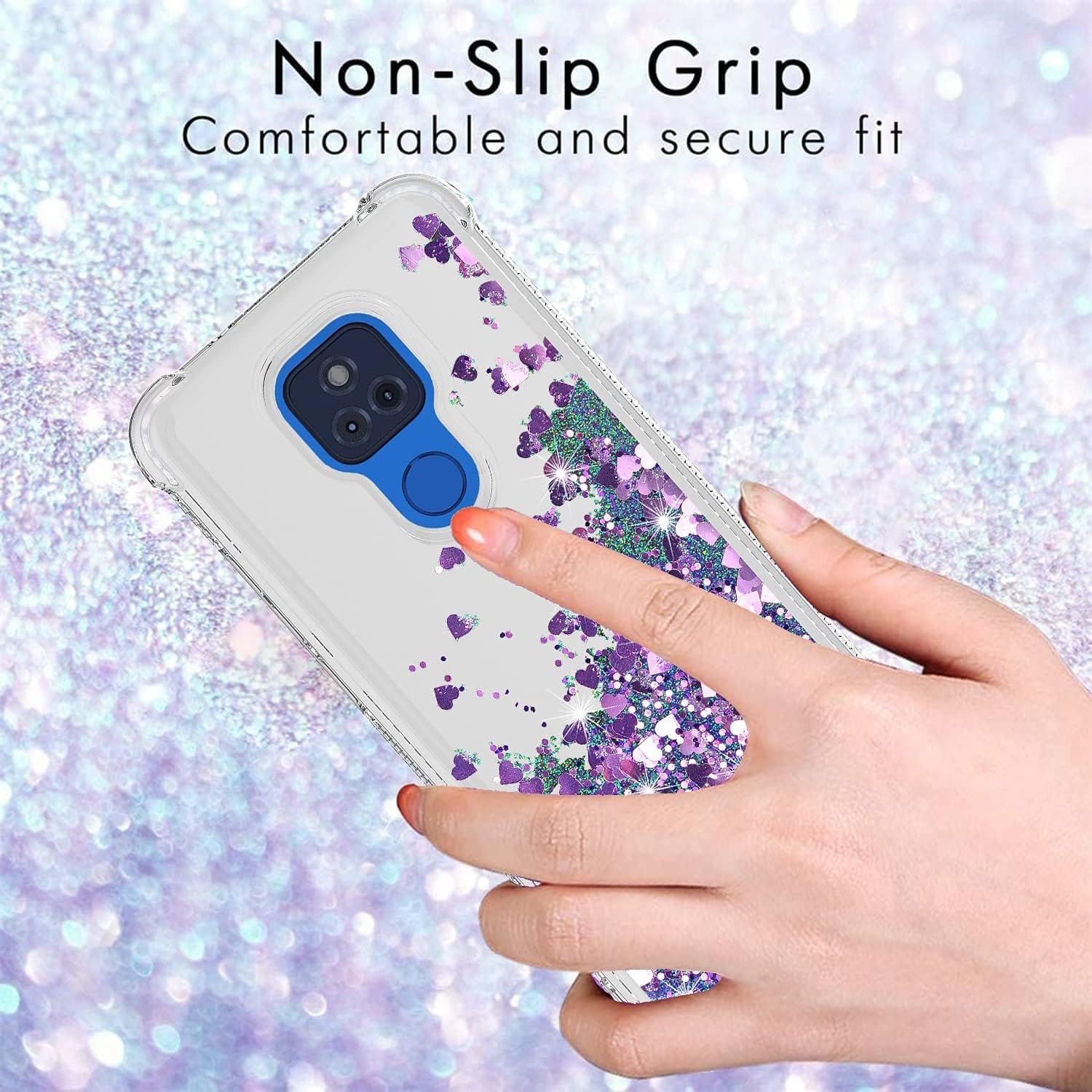 Funda compatible con Moto G Play, con protector de pantalla HD, a prueba de golpes, transparente, para niñas y mujeres, carcasa rígida de TPU para