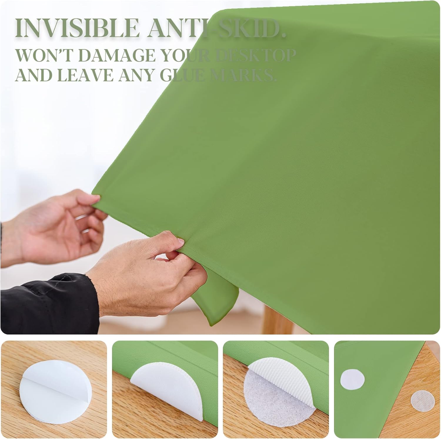 BYDOLL Mantel verde manzana de 54 x 54 pulgadas para mesas cuadradas de 4 pies, lavable al aire libre, libre de arrugas y derrames, mantel de