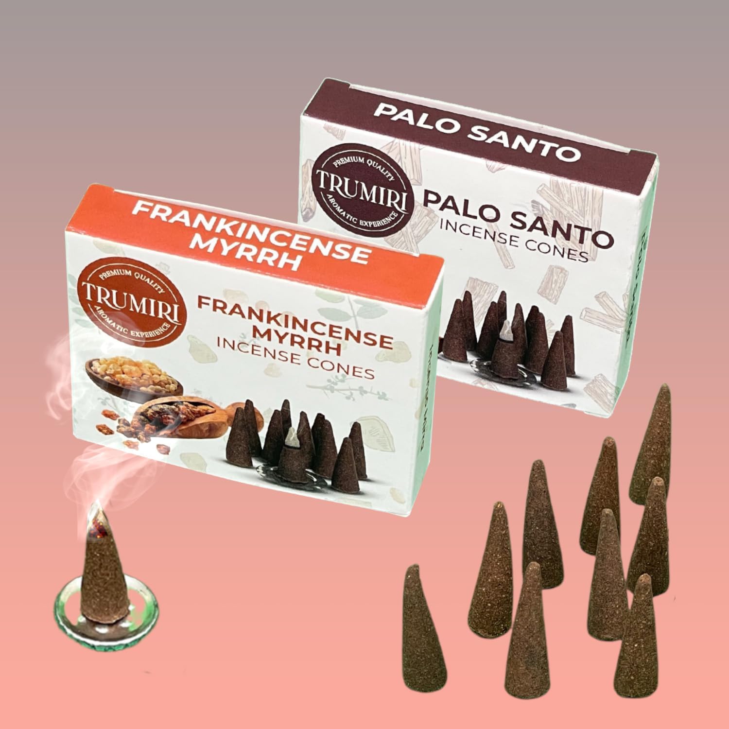 Conos de incienso  Paquete combinado de 20 conos de incienso  10 mirras de incienso + 10 Palo Santo  Conos de insencia  Conos de incienso perfumados