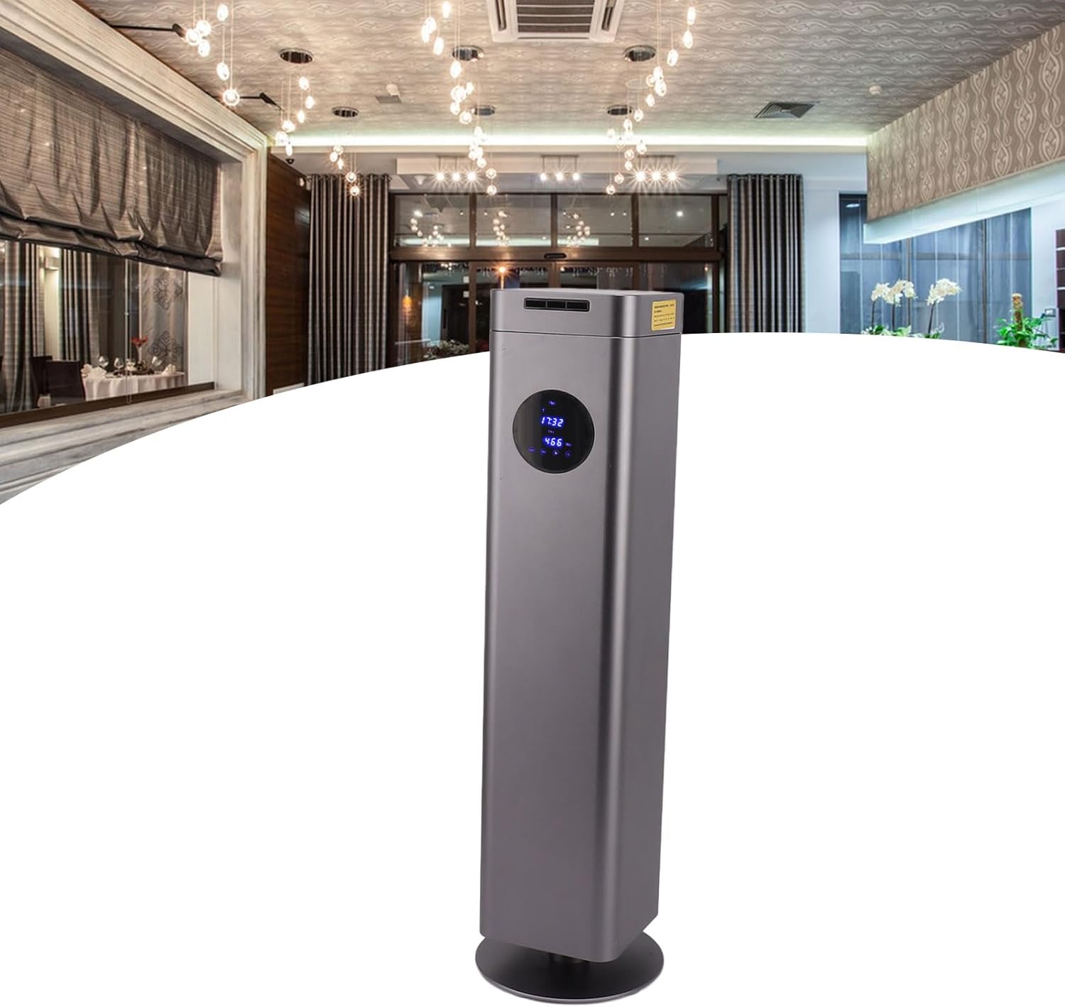 Difusor de aceite esencial de 1.5 L, función de temporizador de gran capacidad, diseño de columna de pie, aroma de larga duración para el hogar,