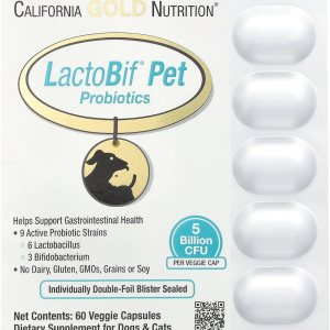LactoBif – Probióticos para mascotas, 5 mil millones de UFC, para perros y gatos, 9 cepas probióticas activas y clínicamente investigadas, selladas LactoBif – Probióticos para mascotas, 5 mil millones de UFC, para perros y gatos, 9 cepas probióticas activas y clínicamente investigadas, selladas