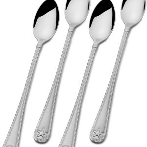 Towle Living Antigua Frost – Cucharas para bebidas heladas, 4 unidades, acero inoxidable Towle Living Antigua Frost – Cucharas para bebidas heladas, 4 unidades, acero inoxidable