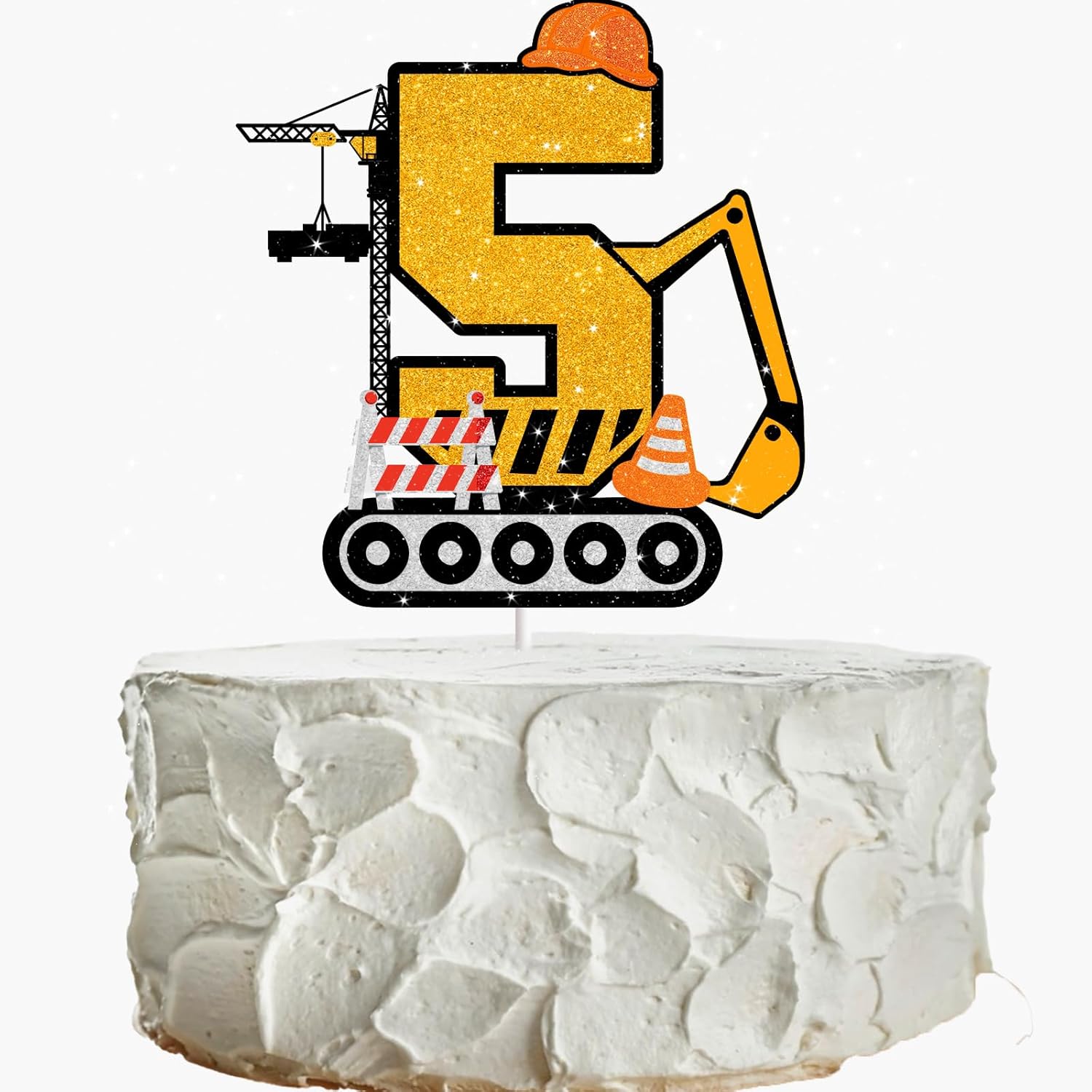 Decoración de pastel de construcción para niños y niñas, baby shower, 5 cumpleaños, suministros de fiesta temática de construcción, camión, tractor,