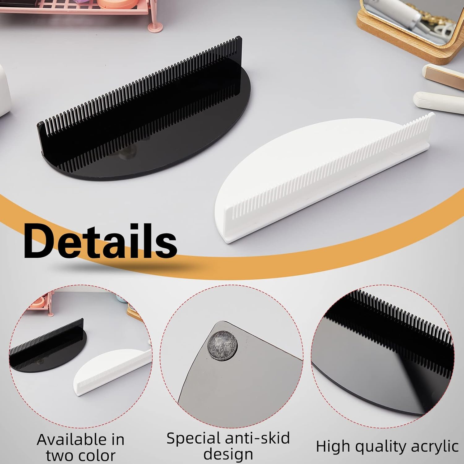 2 piezas de soporte de extensión de cabello acrílico, estante de color de cabello, organizador de extensiones de cabello, organizador ligero y