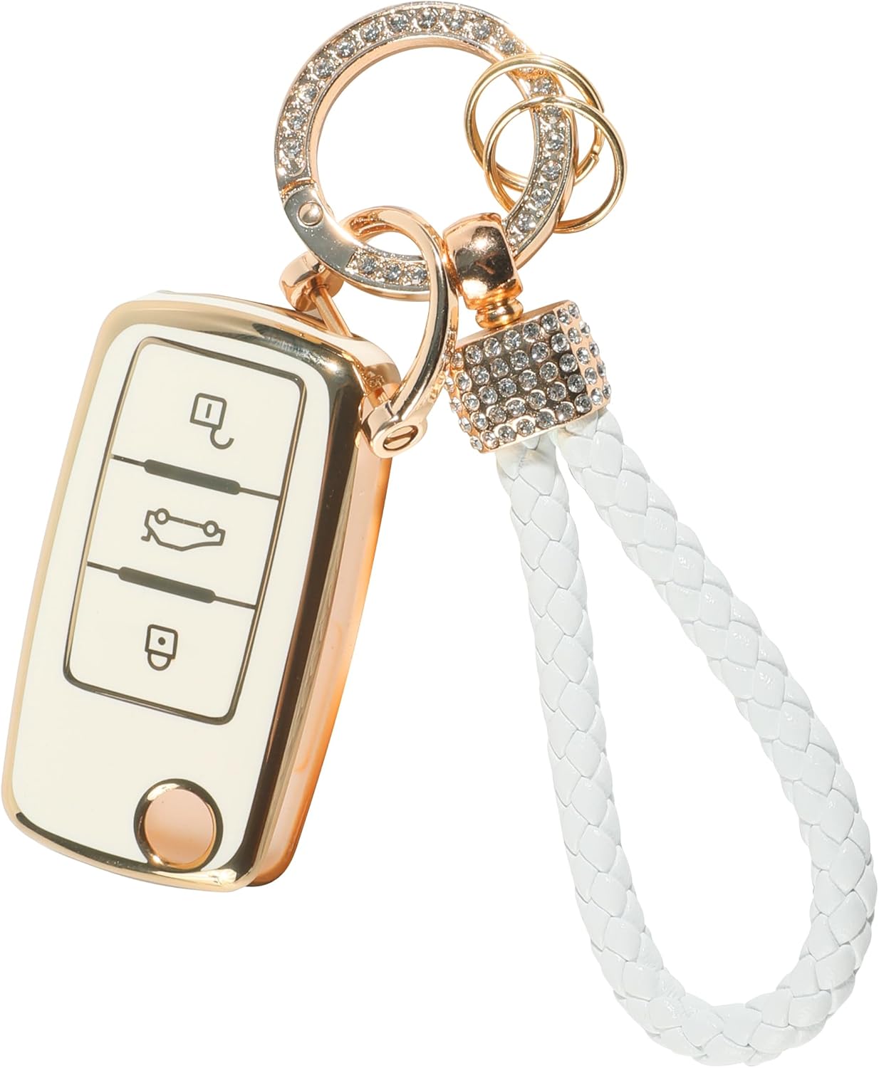 Funda brillante para llavero de automóvil, funda para llavero de automóvil, soporte protector inteligente para control remoto de automóvil, funda de
