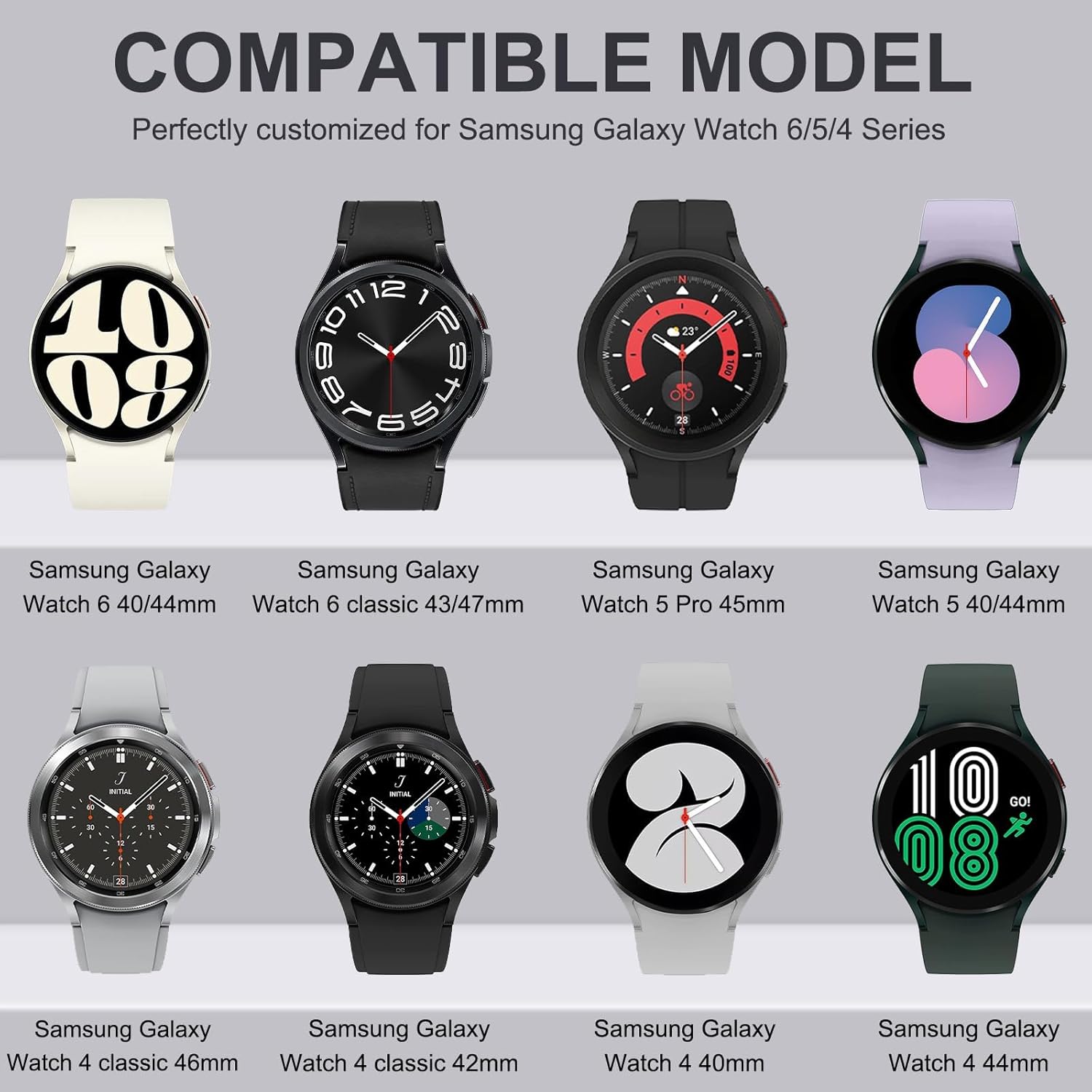 Correas de un solo clic compatibles con Samsung Galaxy Watch 6 Band 1.732 in 1.732 in 1.732 in, Galaxy Watch 6 Classic 1.693 in 1.850 in, correa de