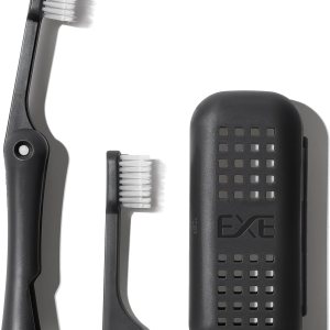 MINIBOX Kit de cepillo de dientes plegable de tamaño de viaje reemplazable construido con funda, cerdas de doble capa, cepillo de dientes portátil MINIBOX Kit de cepillo de dientes plegable de tamaño de viaje reemplazable construido con funda, cerdas de doble capa, cepillo de dientes portátil