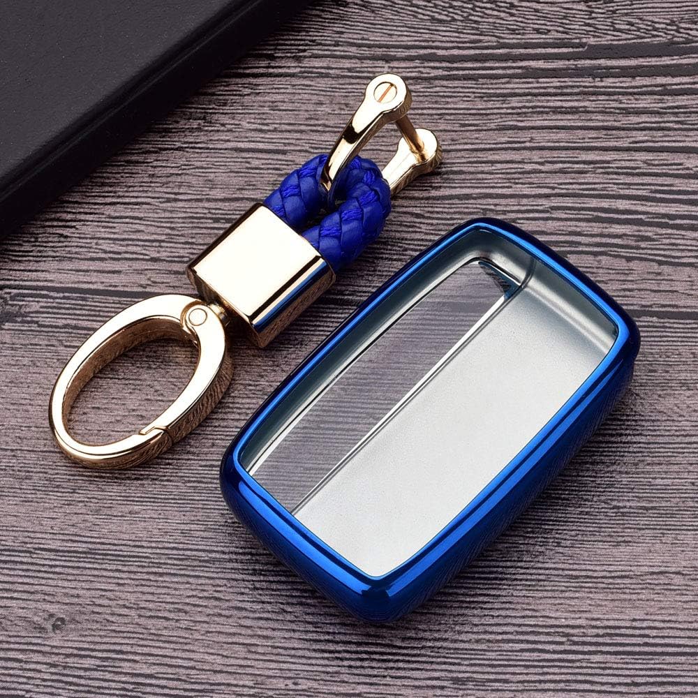 ROYALFOX (TM 5 botones TPU Smart Remote Key Fob Case Cover For Land Rover Defender Discovery Sport LR2 LR3 LR4 Range Rover Sport EVOQUE y Jaguar XF