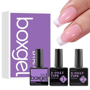 btartboxnails Juego de puntas de uñas de gel constructor, 0.5 onzas líquidas, gel constructor de puntas de uñas, 0.5 onzas líquidas, capa superior btartboxnails Juego de puntas de uñas de gel constructor, 0.5 onzas líquidas, gel constructor de puntas de uñas, 0.5 onzas líquidas, capa superior