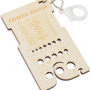 UPTTHOW Medidor de aguja de tejer de madera, tarjeta de control giratoria, regla combinada multifuncional para hilanderos, herramientas de medición UPTTHOW Medidor de aguja de tejer de madera, tarjeta de control giratoria, regla combinada multifuncional para hilanderos, herramientas de medición