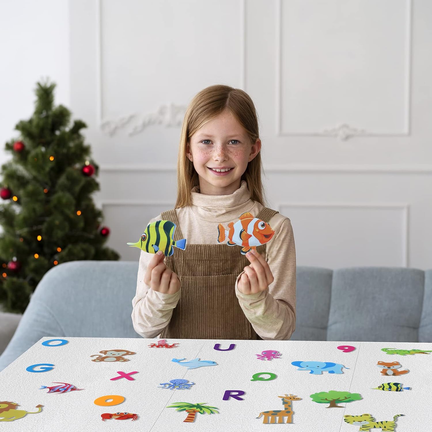 BXI Juego de 30 piezas de tablero de fieltro oceánico para niños pequeños, preescolar y jardín de infantes, figuras de fieltro precortadas para