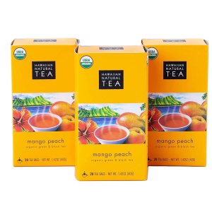 Té natural hawaiano con sabor a melocotón y mango – Mezcla de té verde de frutas tropicales con té negro – Taza diaria perfecta y regalo para los Té natural hawaiano con sabor a melocotón y mango – Mezcla de té verde de frutas tropicales con té negro – Taza diaria perfecta y regalo para los