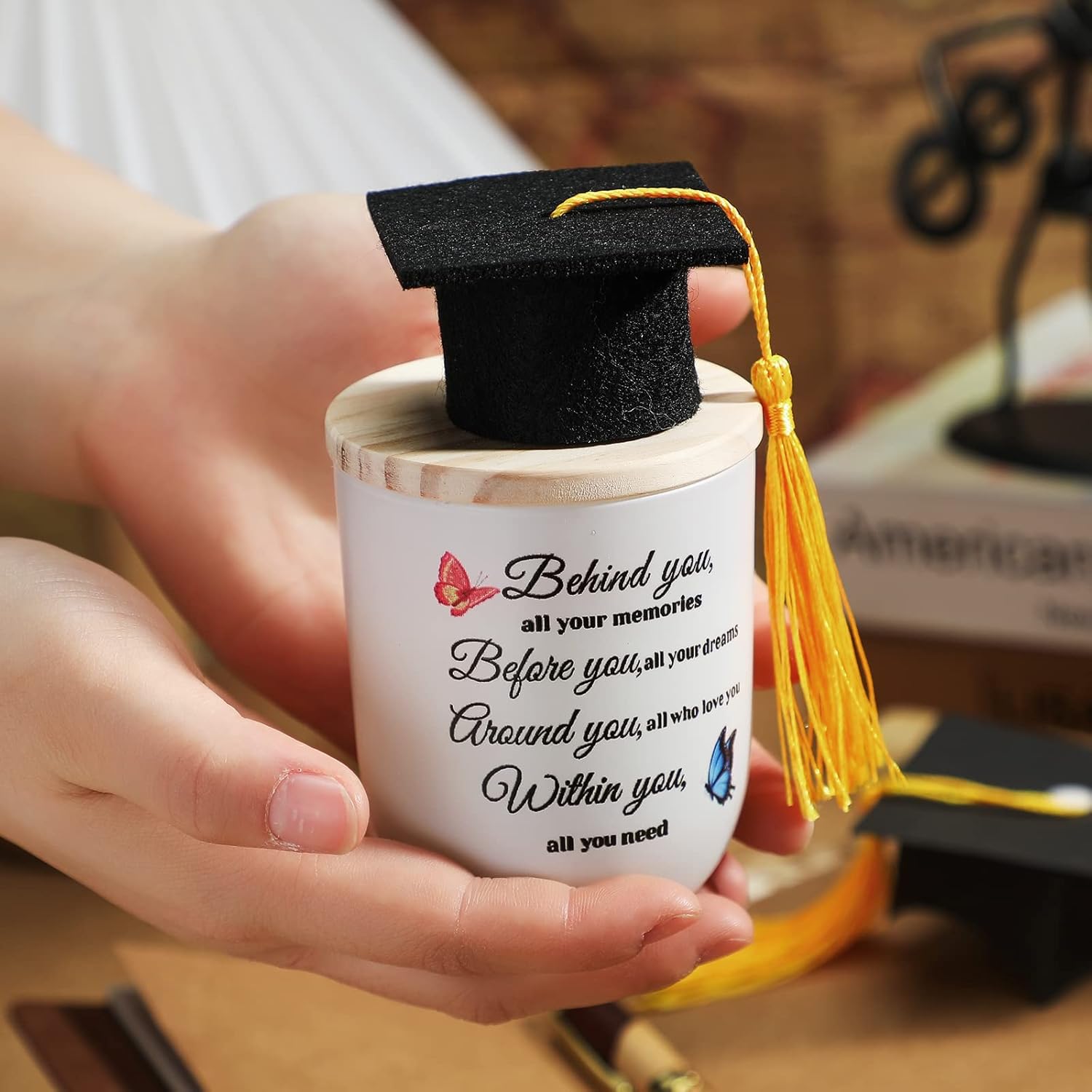 Bucherry Velas inspiradoras de graduación 2024, regalos para mujeres y hombres, regalos de graduación 2024, felicitaciones de graduación,