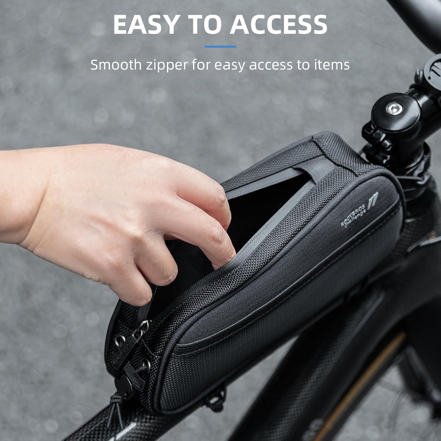 ROCKBROS – Bolsa de bicicleta de tubo superior para bicicleta, bolsa de montura frontal, de accesorios, compatible con iPhone 141312 Pro y Galaxy