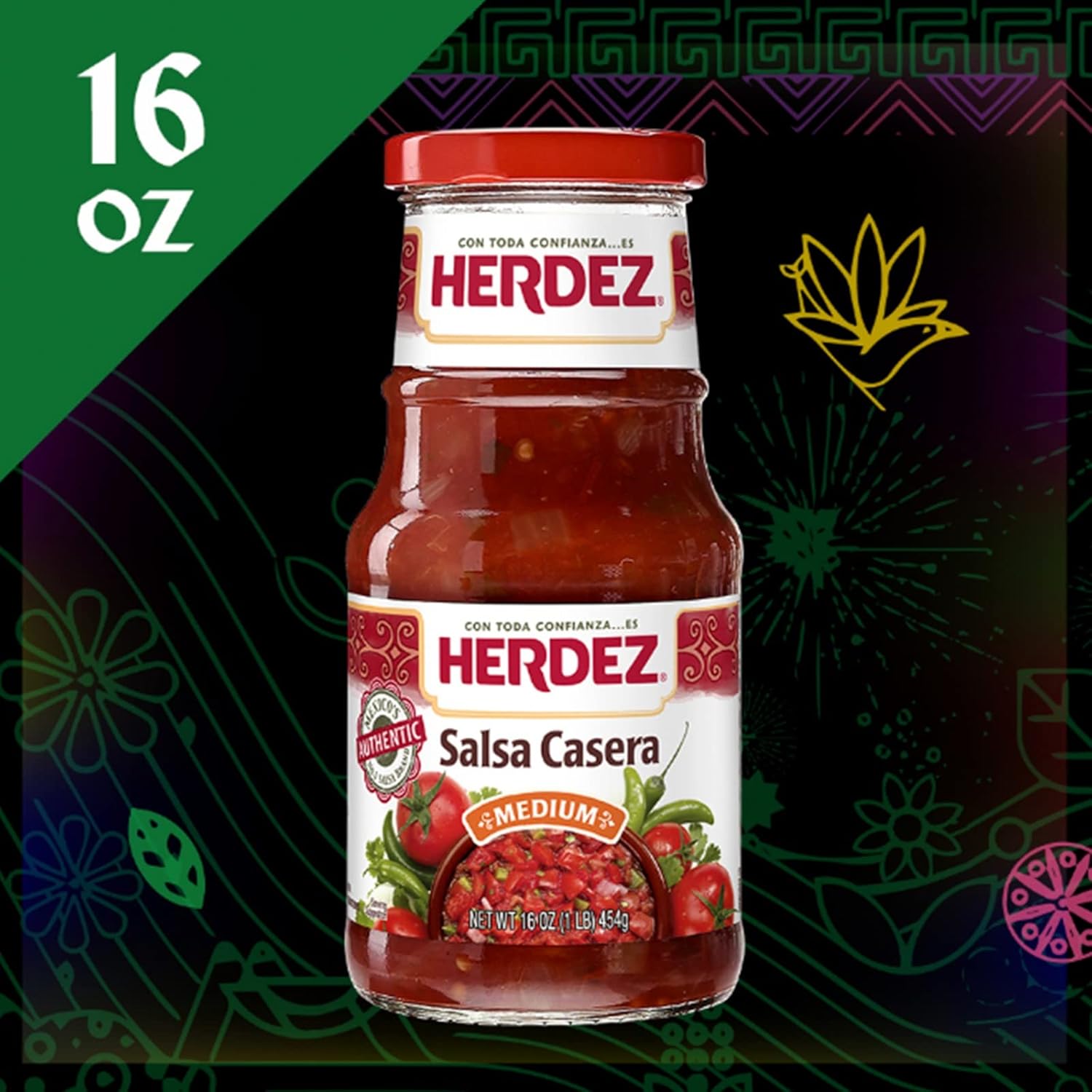 Qualitatt – Salsa Casera mediana de 15.7 onzas, paquete de 3