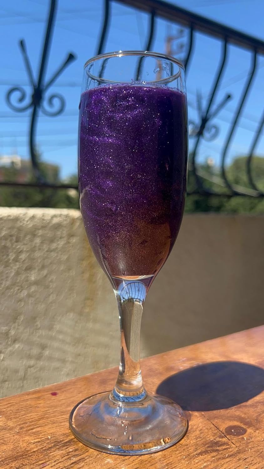 Twinkle My Drink – Purpurina comestible de alta calidad para bebidas, decoración de bebidas de Halloween, colorante comestible morado, purpurina