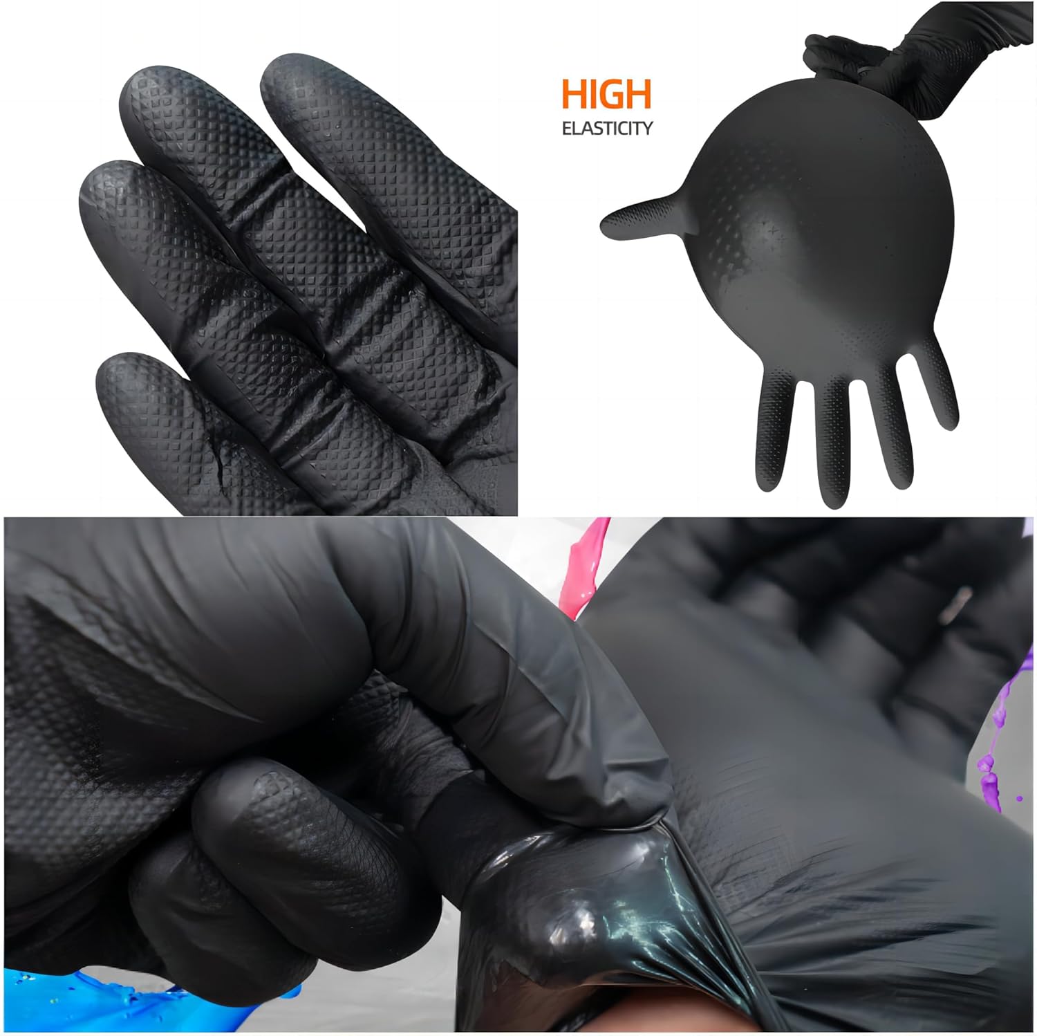 Heavy Duty Nitrile Gloves – 8 Mil Thickness, Latex-Free, Powder-Free, Ideal for Mechanics and Industrial Use