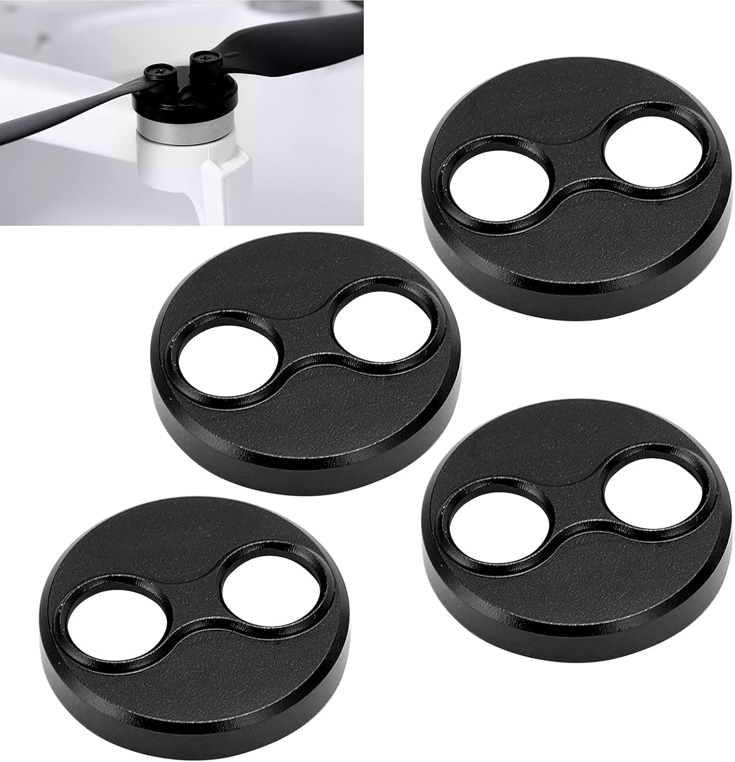 VGEBY Protector de motor de dron, 4 piezas de aleación de aluminio para motor de drone para FIMI X8 Mini Drone Accesorios (negro) Accesorios de