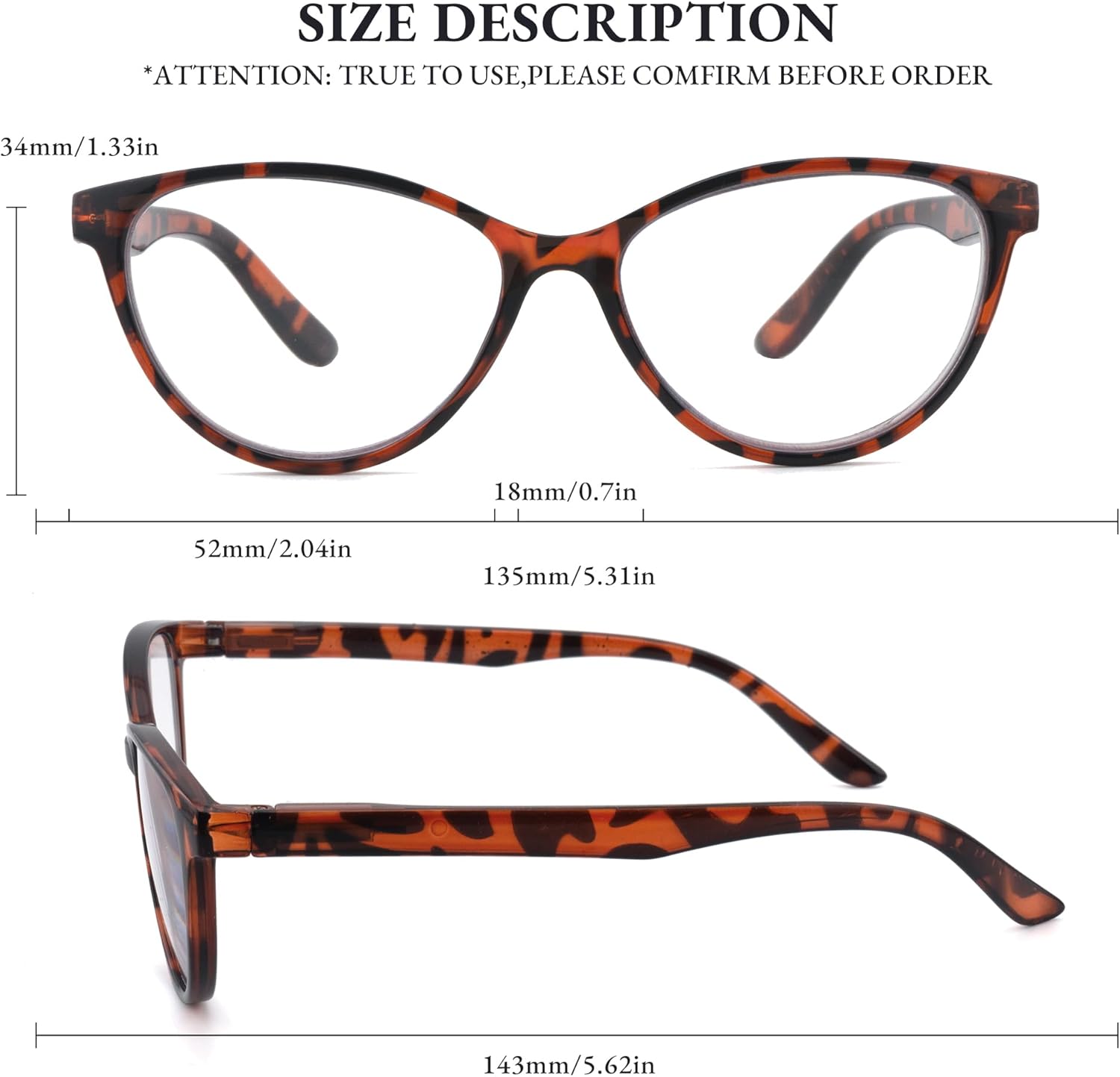 Paquete de 4 lentes de lectura multifocales progresivos de ojo de gato para mujeres, lectores con bloqueo de luz azul con bisagras de resorte