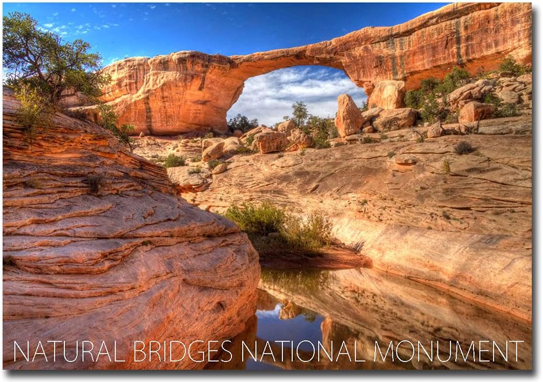 Natural Bridges National Monument, Utah, imán de viaje para refrigerador, tamaño 2.5 x 3.5 pulgadas