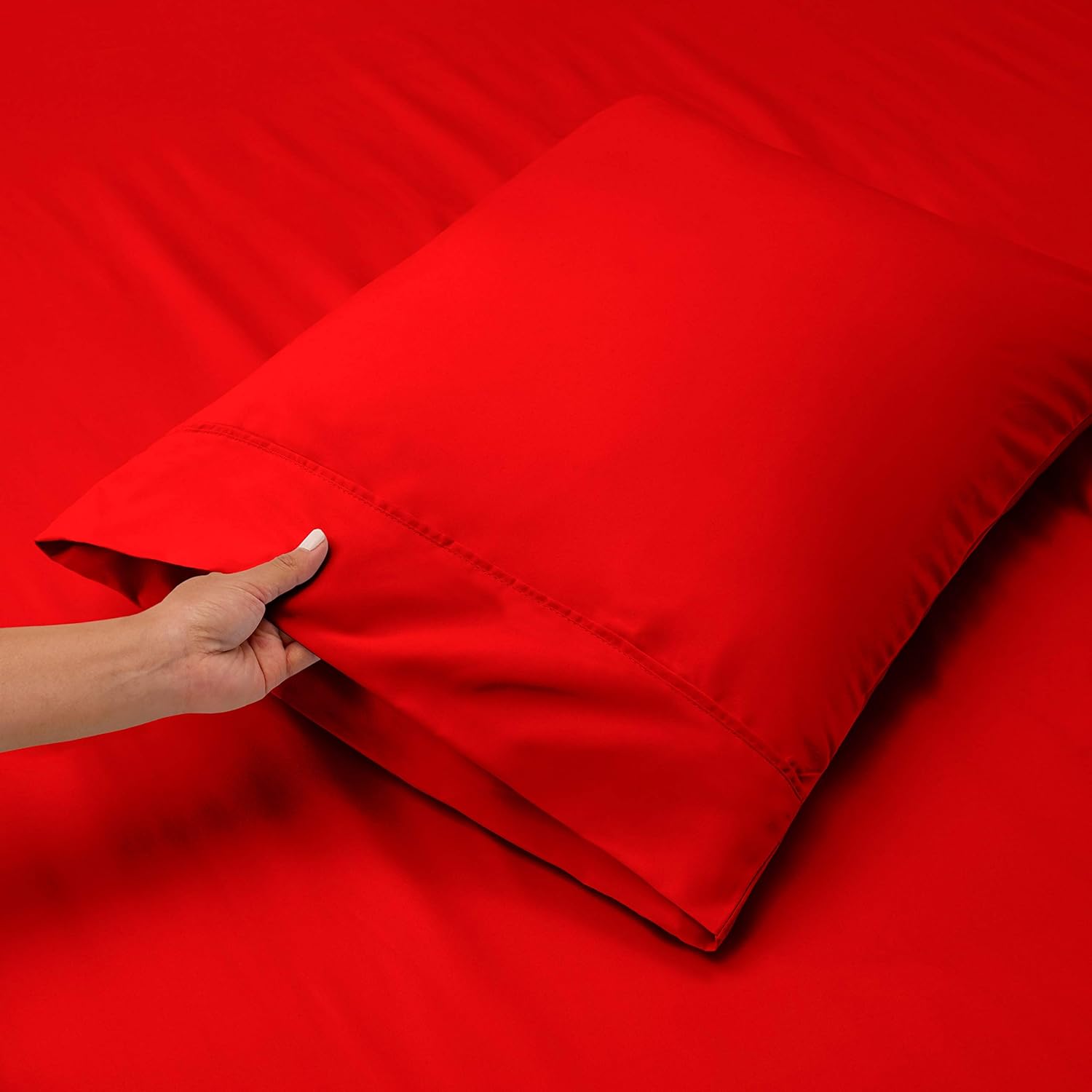 Nestl – Juego de sábanas con bolsillo extraprofundo y de microfibra suave, 6 piezas, sábanas y fundas de almohada resistentes a la decoloración,