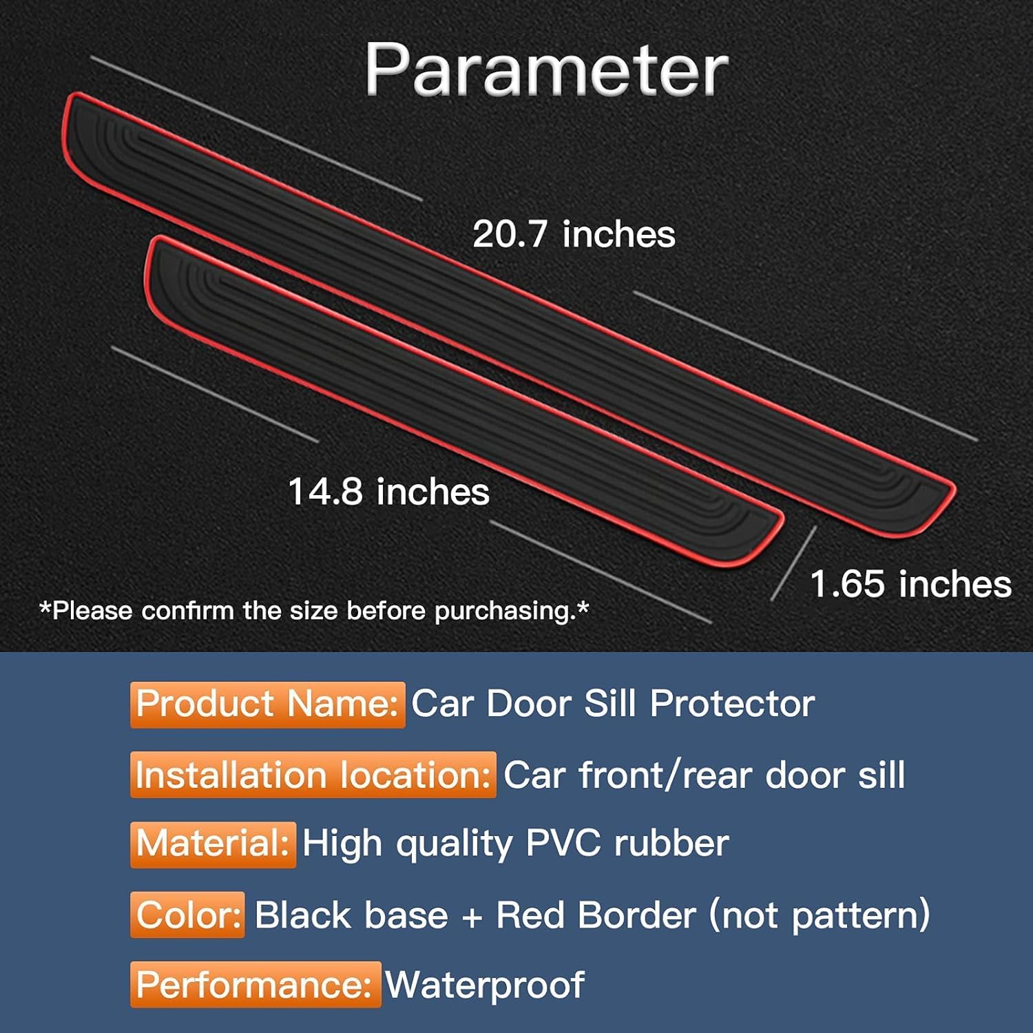 W-POWER Protectores de placa para umbral de puerta de automóvil  Protectores universales de entrada para umbral de puerta, protector de paso para el